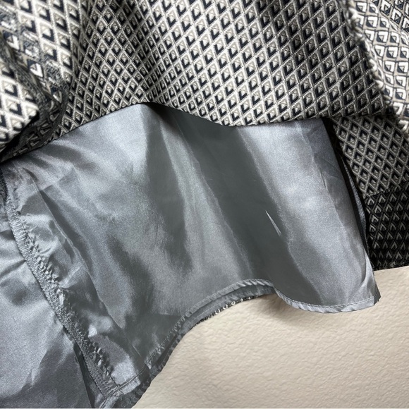 Serena & Lily Fit and Flare Dress June Geometric Diamond Print Black/Grey Size 2 - Picture 8 of 11